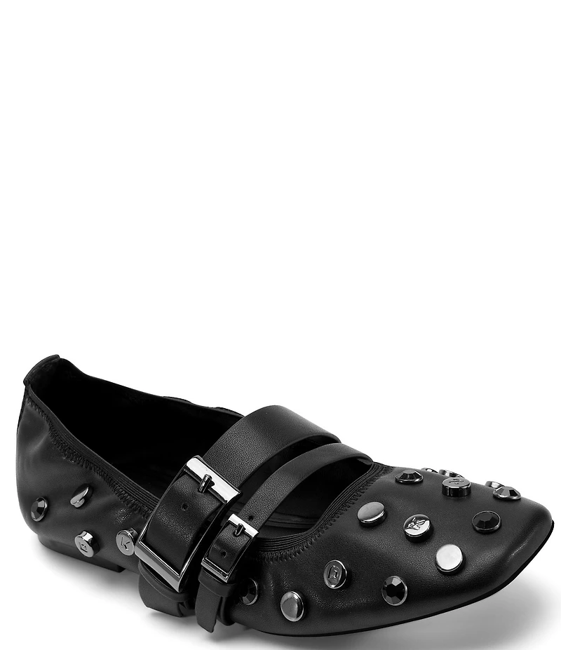 DKNY by Donna Karan Davey Studded Mary Jane Ballet Flats