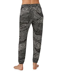 DKNY by Donna Karan Dot Print Micro Jersey Knit Coordinating Lounge Joggers