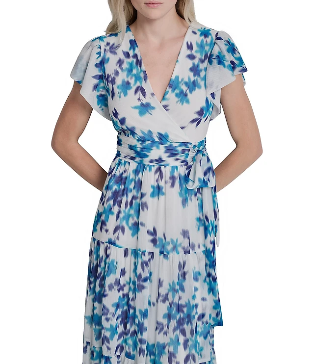 Donna Karan DKNY by Donna Karan Square Neck Floral Print Sheath Dress |  Liberty Center
