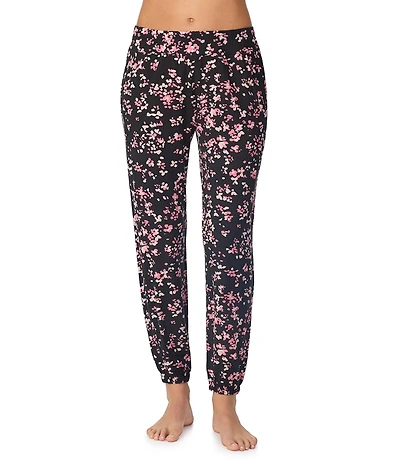 DKNY by Donna Karan Floral Print Jersey Knit Coordinating Lounge Joggers