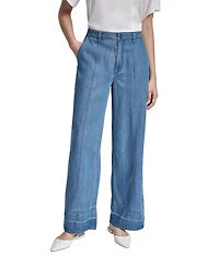 DKNY By Donna Karan Front Seam Wide Leg Pants