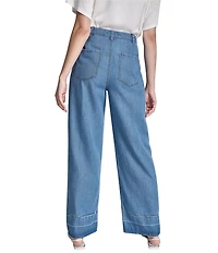 DKNY By Donna Karan Front Seam Wide Leg Pants