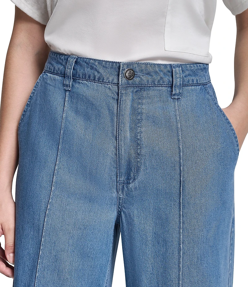 DKNY By Donna Karan Front Seam Wide Leg Pants