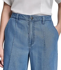 DKNY By Donna Karan Front Seam Wide Leg Pants