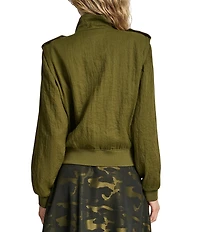 DKNY by Donna Karan Heavy Twill Long Sleeve Bomber Jacket