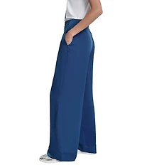 DKNY By Donna Karan High Rise Wide Leg Pocketed Pants