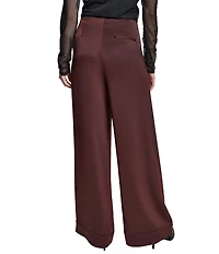 DKNY By Donna Karan High Rise Wide Leg Pocketed Pants