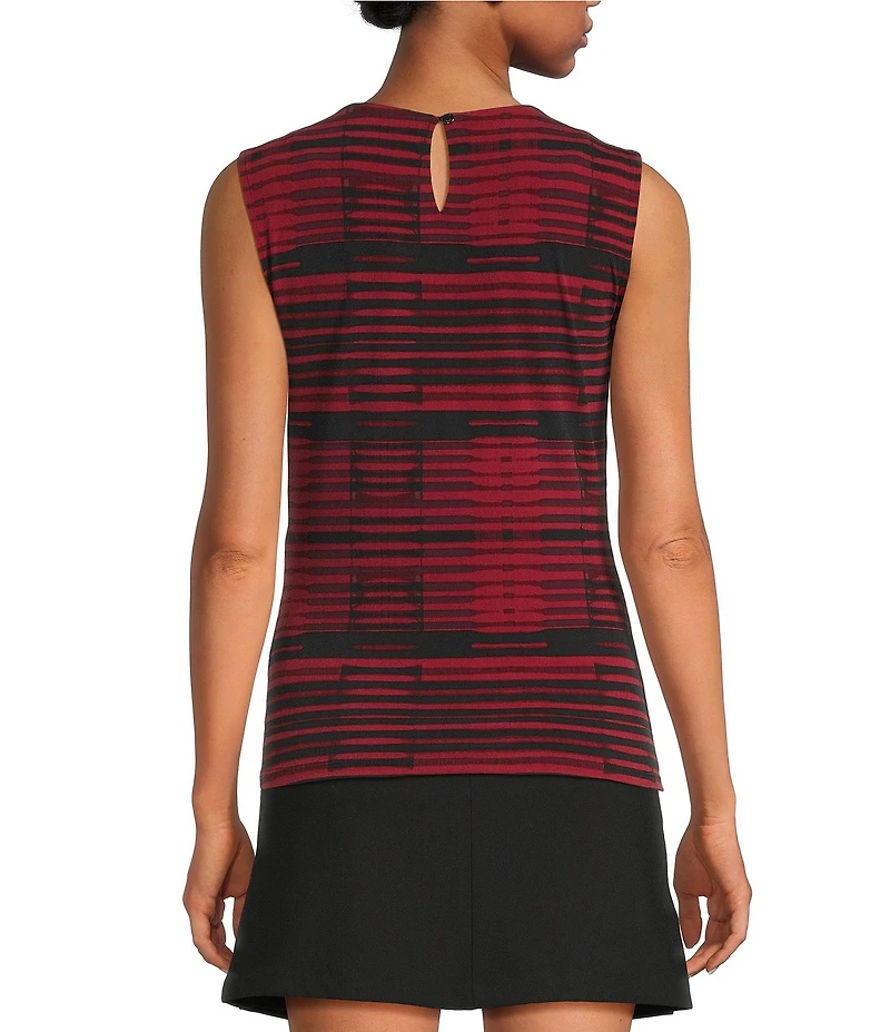 DKNY by Donna Karan Jersey Knit Ruched Scoop Neck Sleeveless Top