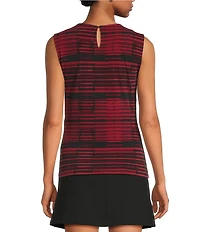 DKNY by Donna Karan Jersey Knit Ruched Scoop Neck Sleeveless Top