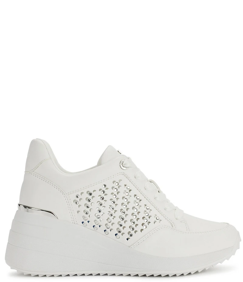 DKNY by Donna Karan Kalinda Stones Rhinestone Wedge Sneakers
