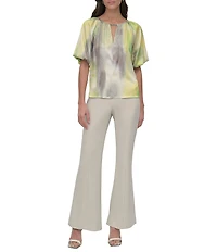 DKNY by Donna Karan Keyhole Puff Sleeve Top