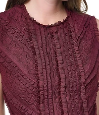 DKNY By Donna Karan Lace Sleeveless Jewel Neck Fit and Flare Dress