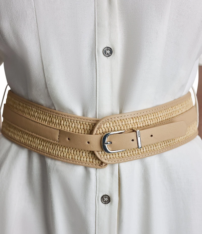 DKNY By Donna Karan Linen Button Down Midi Shirtdress