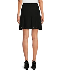 DKNY by Donna Karan Logo Grommet Skirt