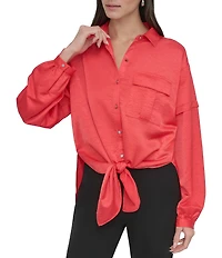DKNY by Donna Karan Long Sleeve Button Front Shirt
