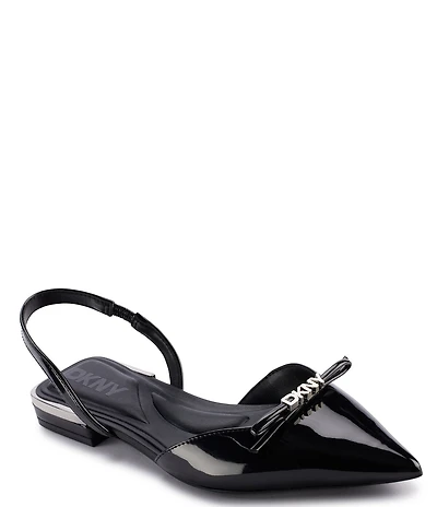 DKNY by Donna Karan Mahaska Patent Slingback Dress Flats