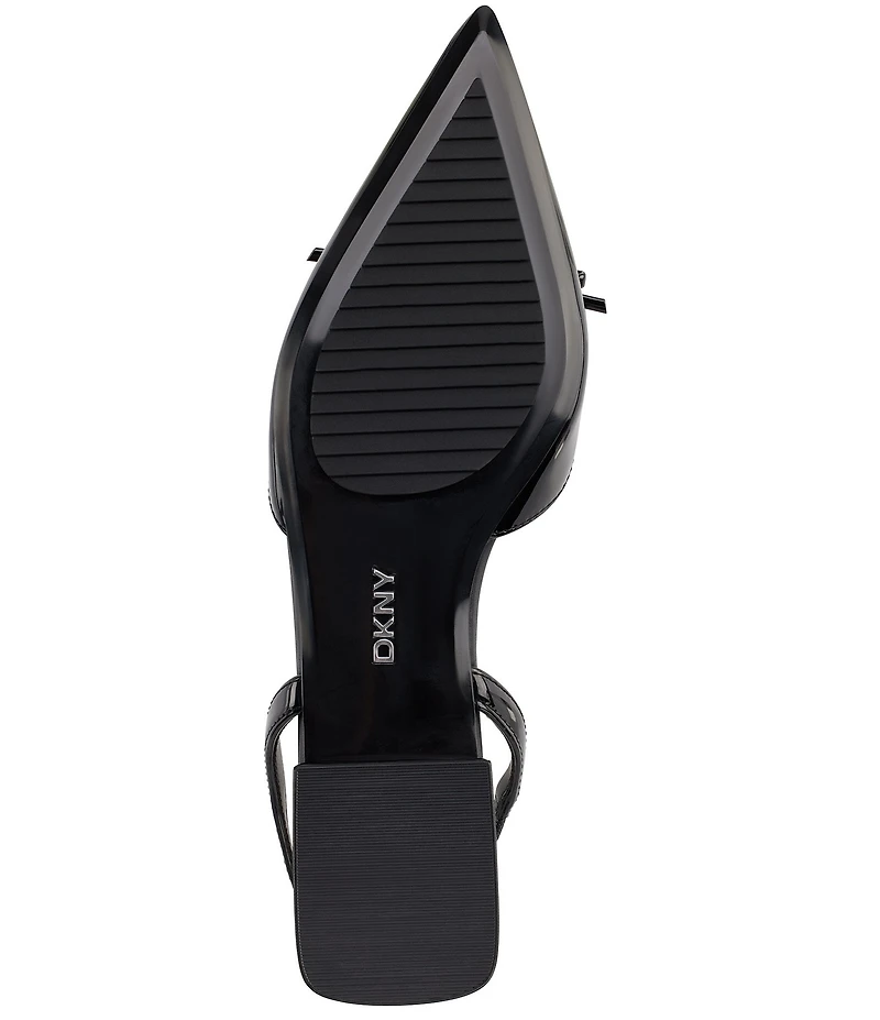 DKNY by Donna Karan Mahaska Patent Slingback Dress Flats