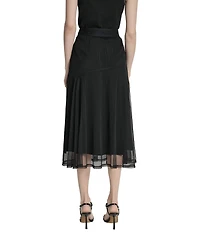 DKNY by Donna Karan Mesh Midi Length Layered Skirt