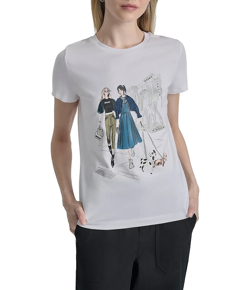 DKNY by Donna Karan Met Museum Conversational Graphic T-Shirt