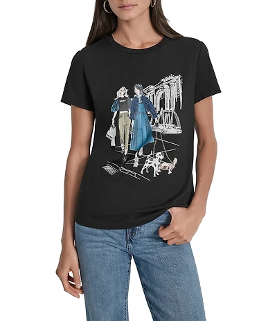 DKNY by Donna Karan Met Museum Conversational Graphic T-Shirt