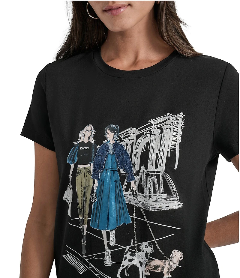 DKNY by Donna Karan Met Museum Conversational Graphic T-Shirt