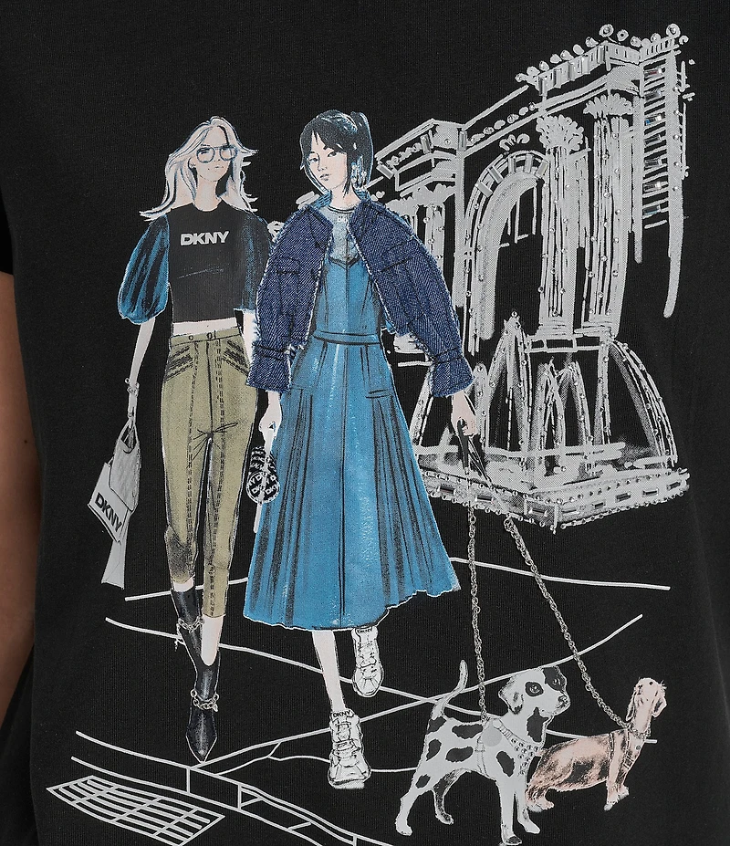 DKNY by Donna Karan Met Museum Conversational Graphic T-Shirt
