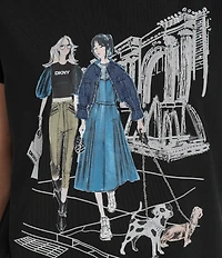 DKNY by Donna Karan Met Museum Conversational Graphic T-Shirt