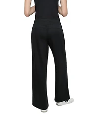 DKNY by Donna Karan Metallic Bubble Logo Wide Leg Pull-On Pants