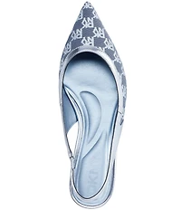 DKNY by Donna Karan Millbury Logo Jacquard Slingback Flats