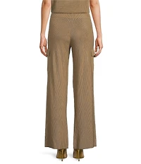 DKNY by Donna Karan Mixed Media Satin Pocket Wide Leg Cargo Pants