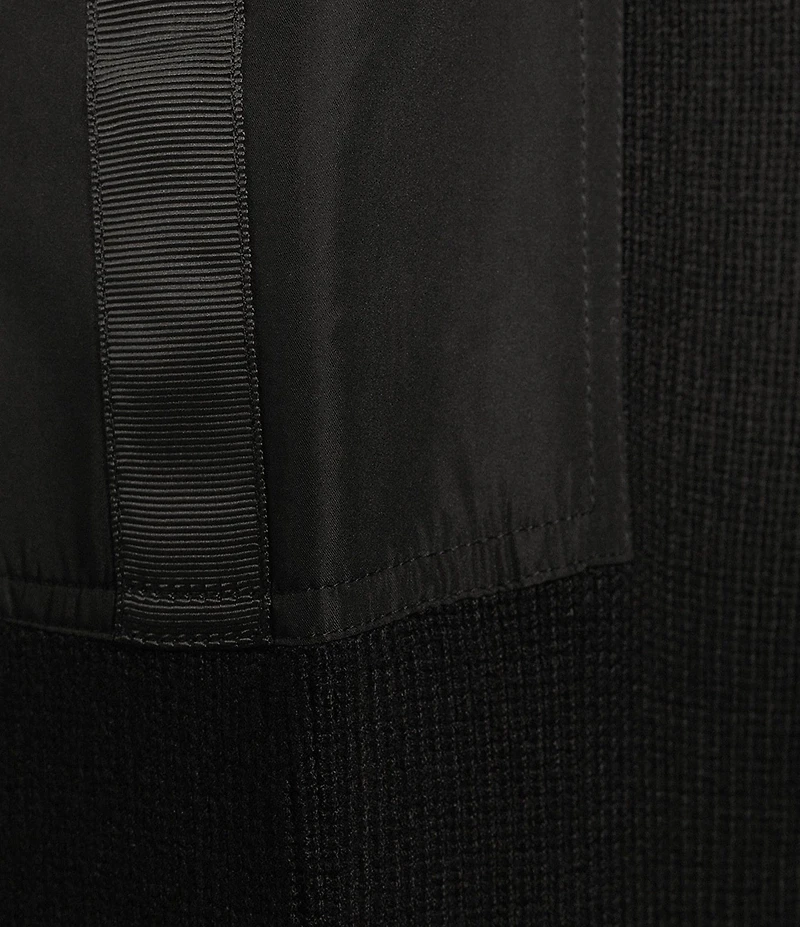 DKNY by Donna Karan Mixed Media Satin Pocket Wide Leg Cargo Pants