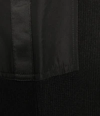 DKNY by Donna Karan Mixed Media Satin Pocket Wide Leg Cargo Pants