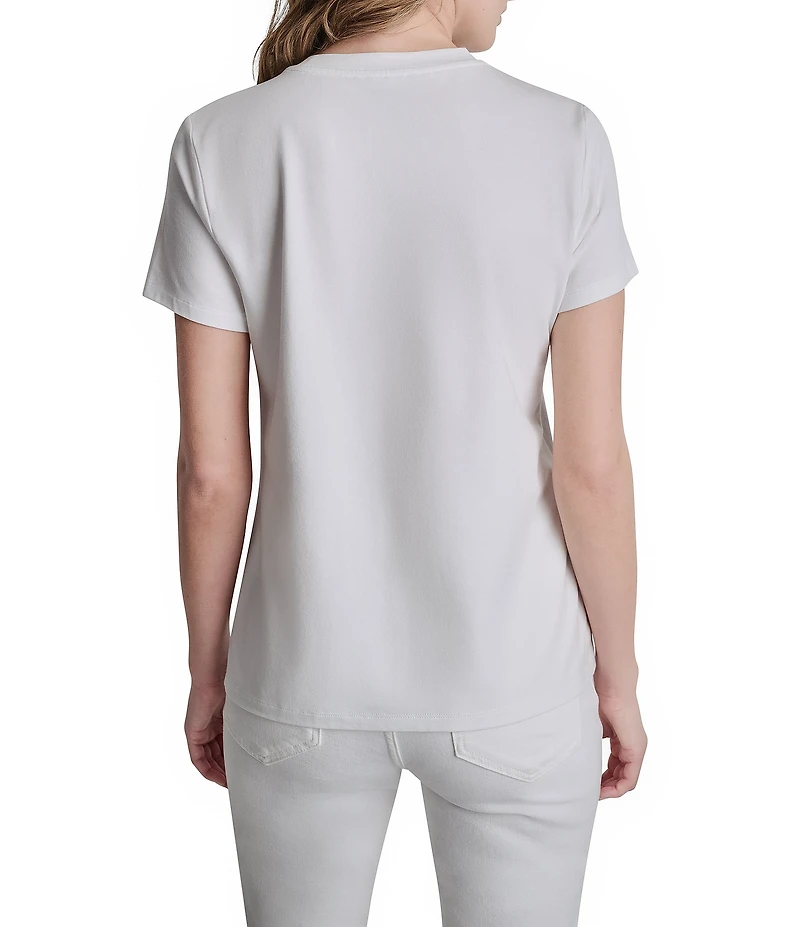 DKNY by Donna Karan Montauk Graphic Crew Neck Short Sleeve Tee