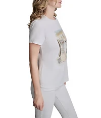 DKNY by Donna Karan Montauk Graphic Crew Neck Short Sleeve Tee