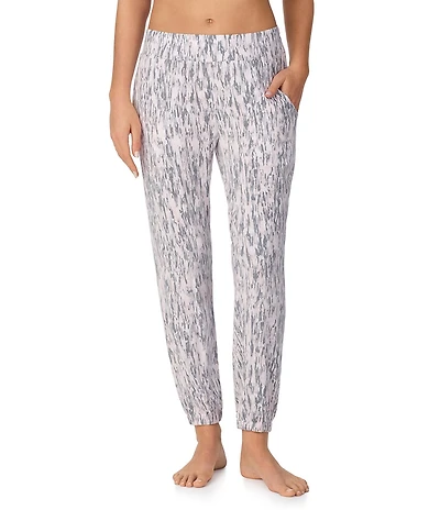 DKNY By Donna Karan Multi Texture Stripe Jersey Knit Coordinating Lounge Joggers