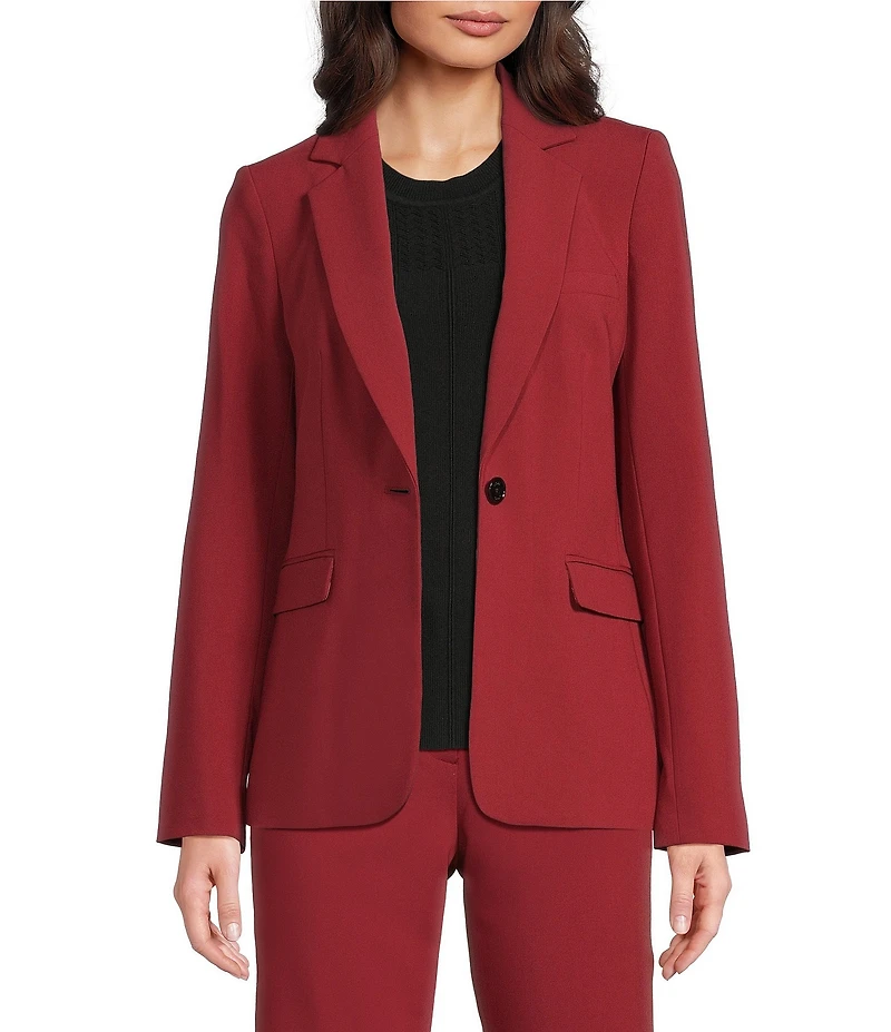 DKNY by Donna Karan Notch Lapel Long Sleeve One-Button Jacket
