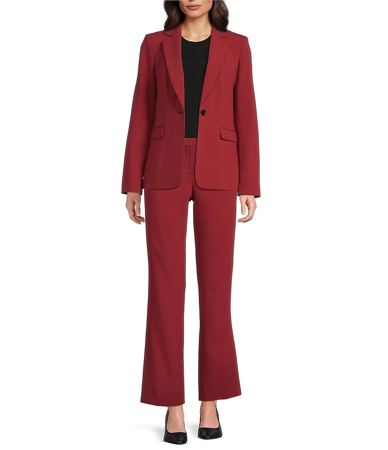DKNY by Donna Karan Notch Lapel Long Sleeve One-Button Jacket