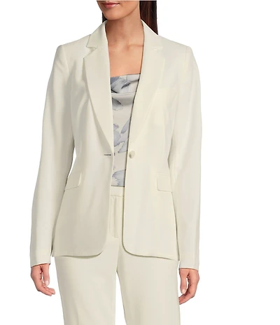 DKNY By Donna Karan Notch Lapel One-Button Jacket