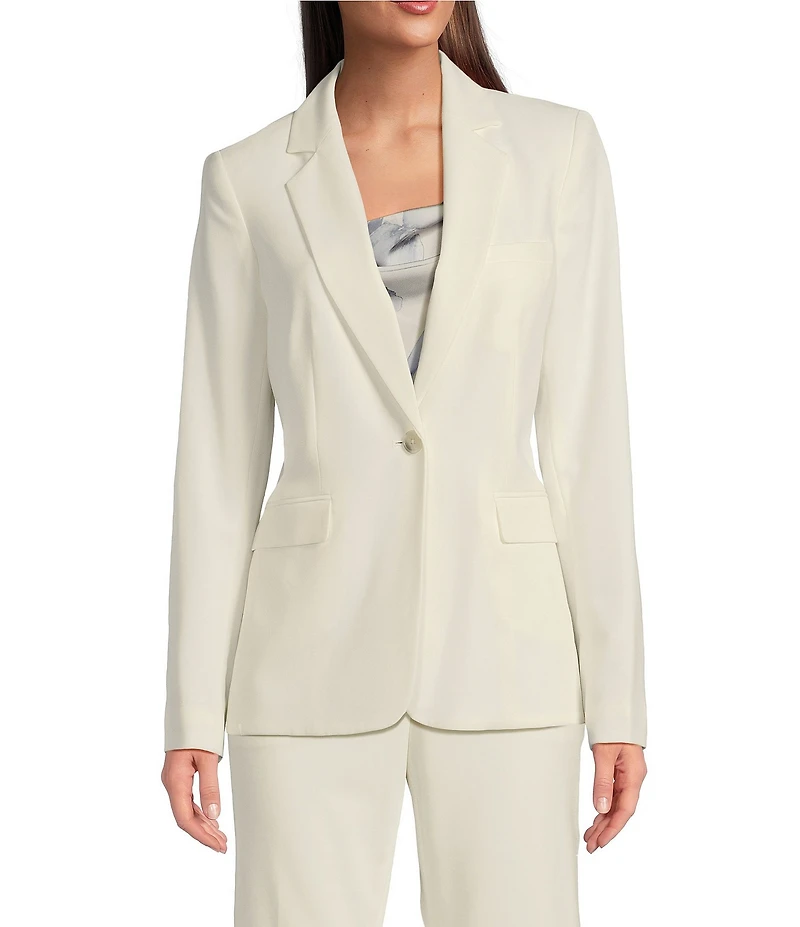DKNY By Donna Karan Notch Lapel One-Button Jacket
