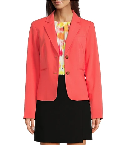 DKNY By Donna Karan Notch Lapel Two-Button Jacket
