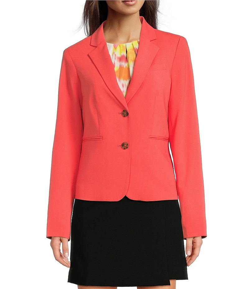 DKNY By Donna Karan Notch Lapel Two-Button Jacket