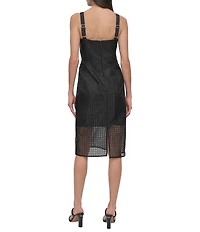 DKNY by Donna Karan Organza Eyelet Sleeveless Dress