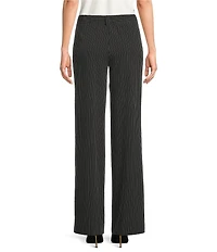 DKNY by Donna Karan Pinstripe Pleated Commuter Wide Leg Coordinating Trousers