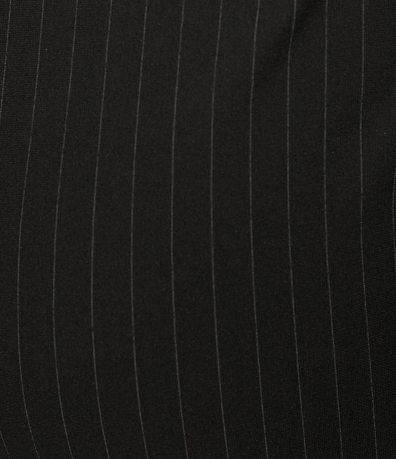 DKNY by Donna Karan Pinstripe Ponte Flat Front Pull-On Pants