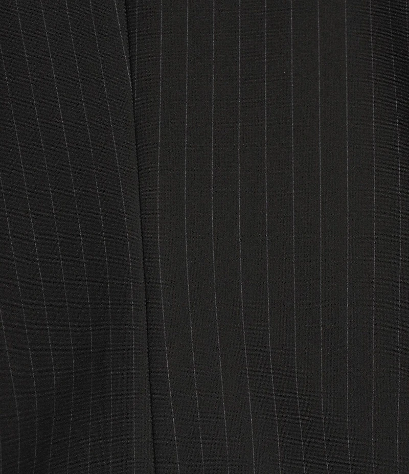 DKNY by Donna Karan Pinstripe Ponte Ruche Sleeve One-Button Blazer