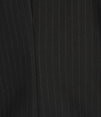 DKNY by Donna Karan Pinstripe Ponte Ruche Sleeve One-Button Blazer