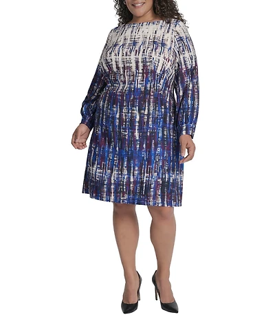 DKNY by Donna Karan Plus Size Long Sleeve Sheath Dress
