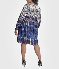 DKNY by Donna Karan Plus Size Long Sleeve Sheath Dress