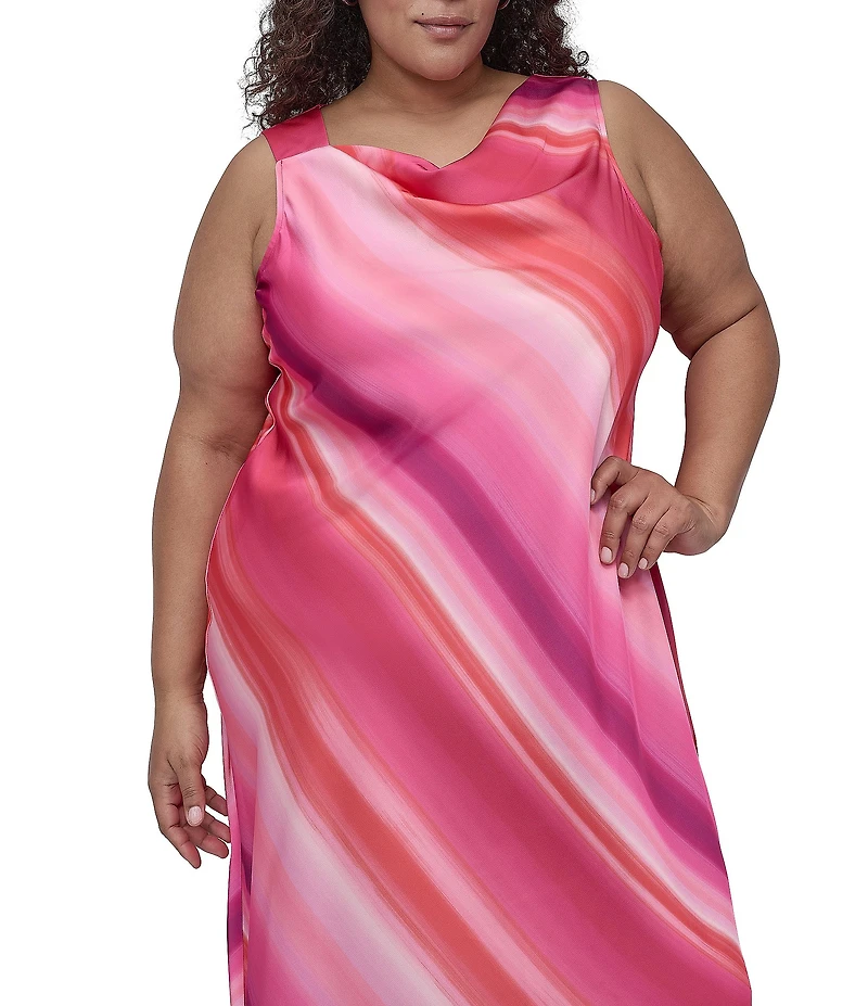 DKNY by Donna Karan Plus Size Printed Slip Dress