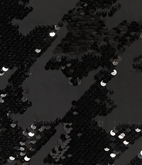 DKNY by Donna Karan Plus Size Sequin Houndstooth Short Sleeve Shift Dress